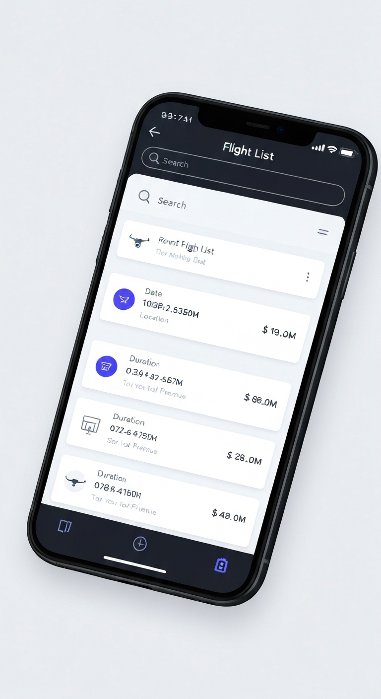 Lista de voos registrados